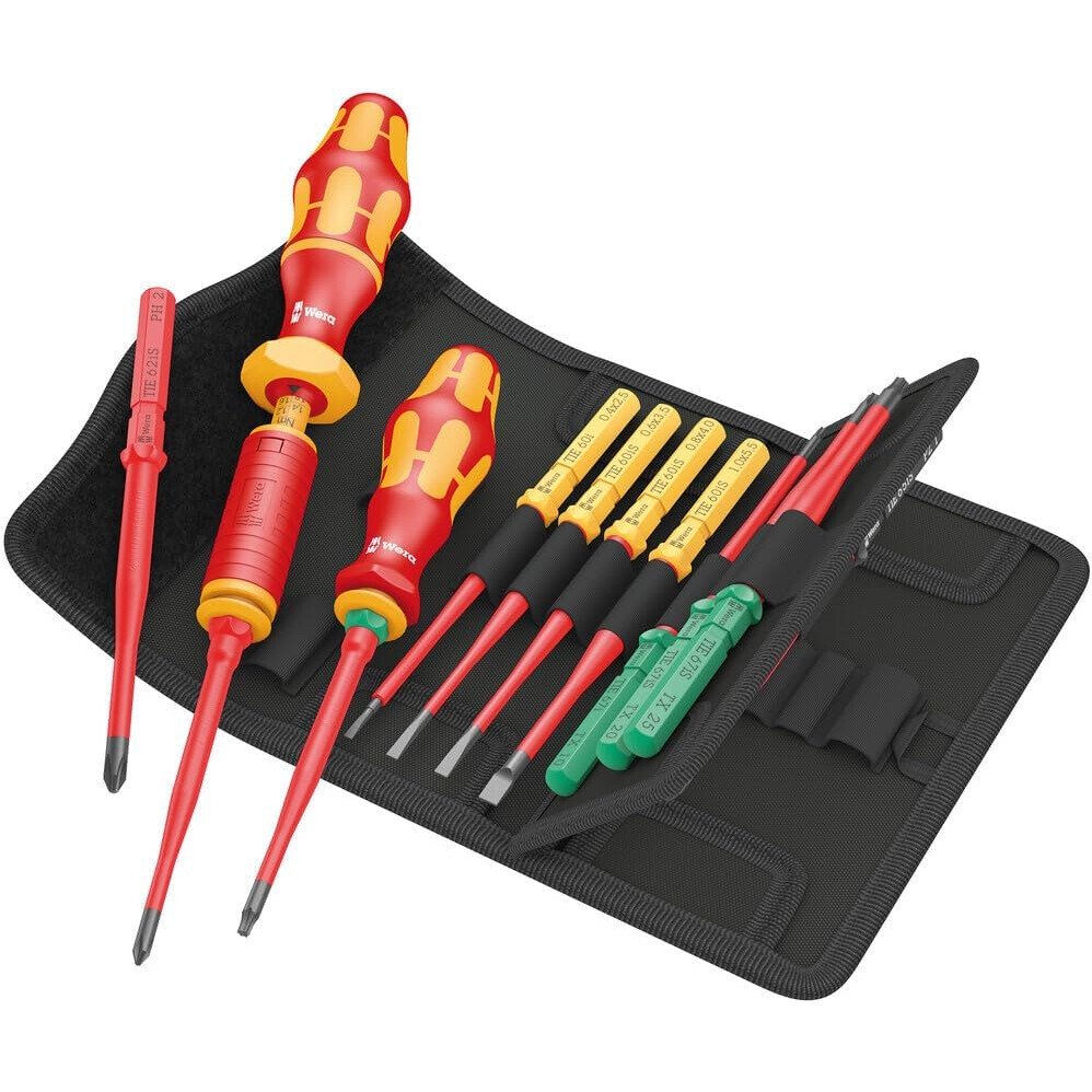 Wera 05006609001 Kraftform Kompakt VDE 16 Torque 1.2-3.0 Nm Extra Slim 1 Tool Finder, 16pc