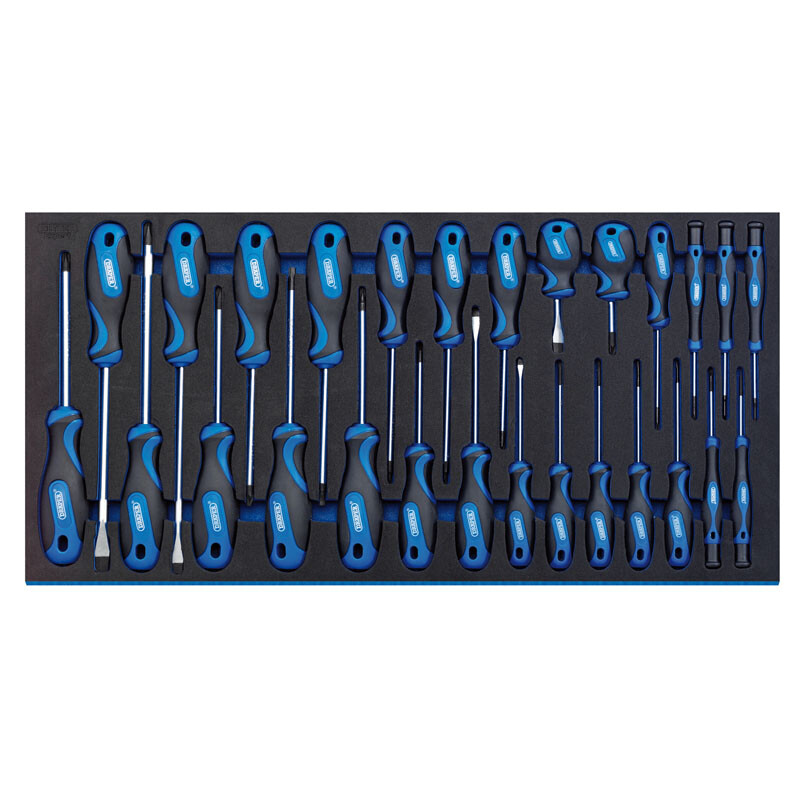 Draper 63406 ITEVA17 Soft Grip Screwdriver Set in Full Drawer EVA