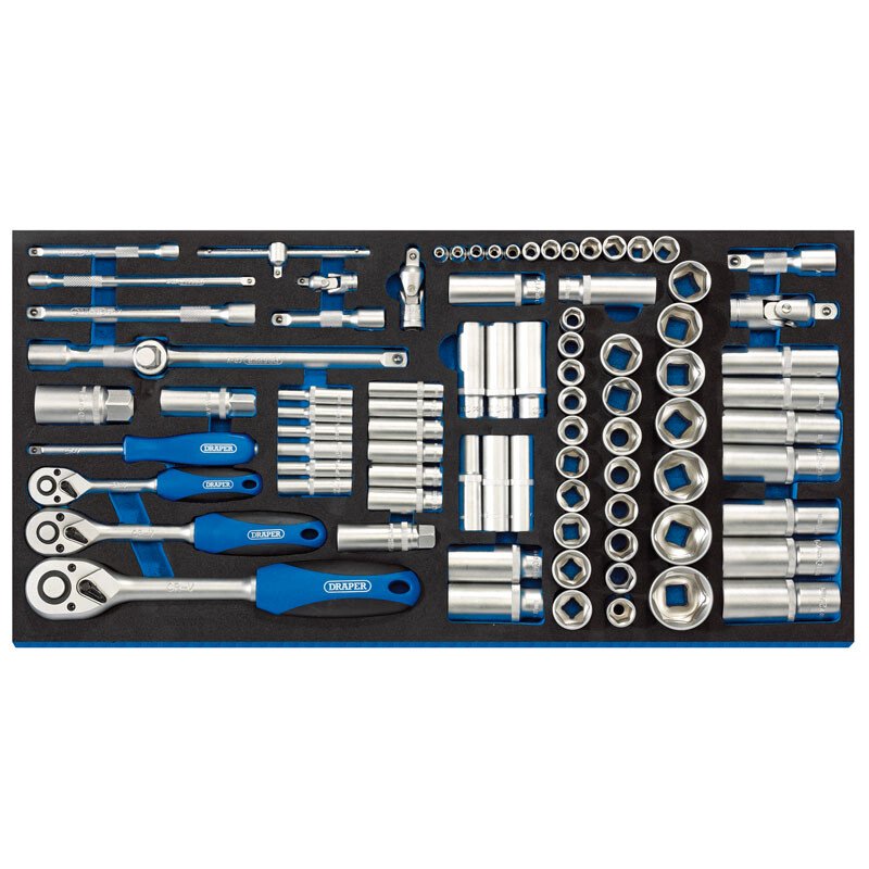Draper 63540 IT EVA49 1 4 3 8 And 1 2 Socket Set In Full Drawer 