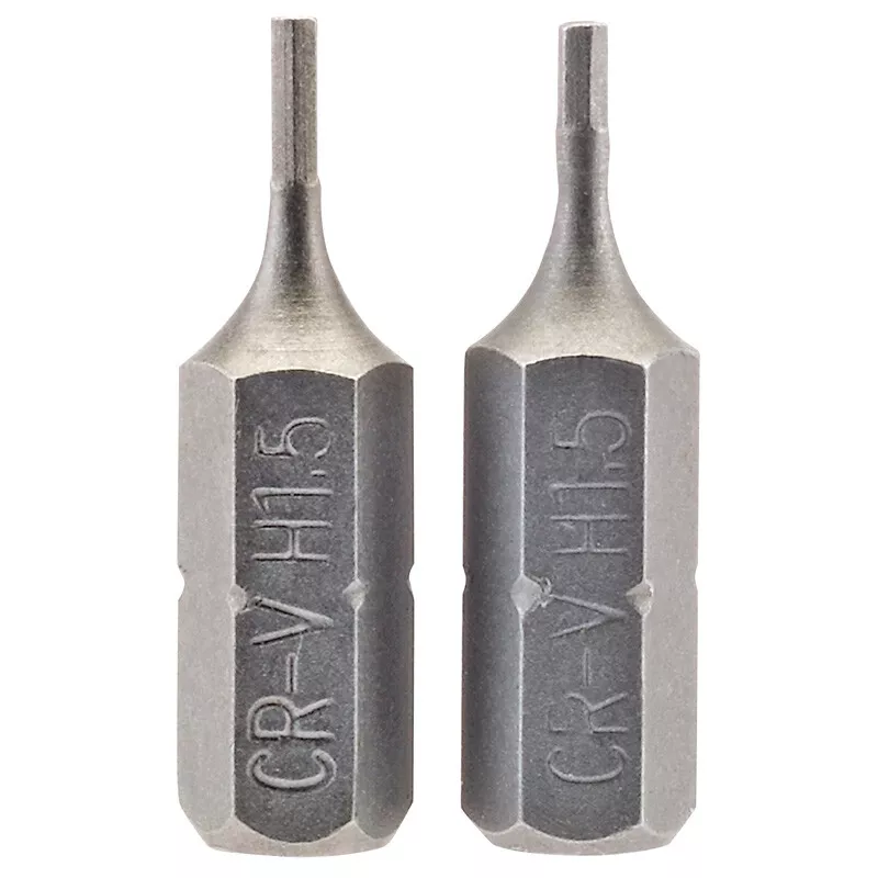 Draper 63944 25HX/2/B 1.5mm 1/4" Hex. Hexagonal Insert Bit 25mm Long x 2