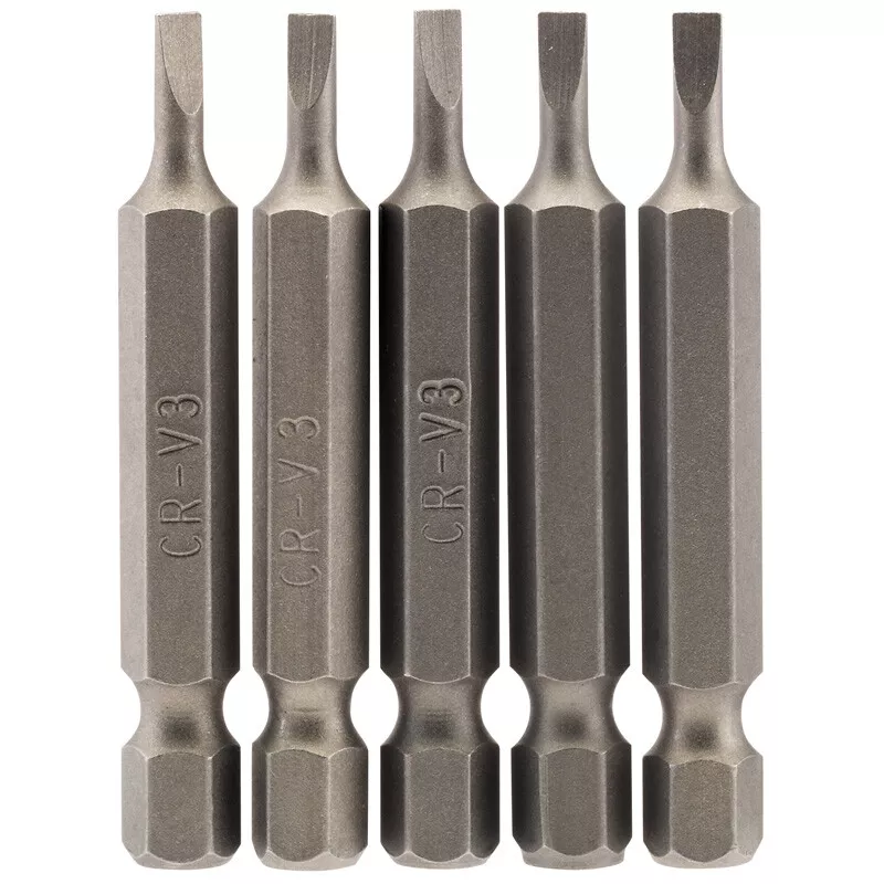 Draper 64267 50PS/5/B 3mm 1/4" Hex. Plain Slot Insert Bit 50mm Long x 5