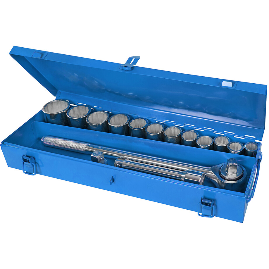 Silverline 652142 3/4" Square Drive Metric Socket Set (15 Piece) from