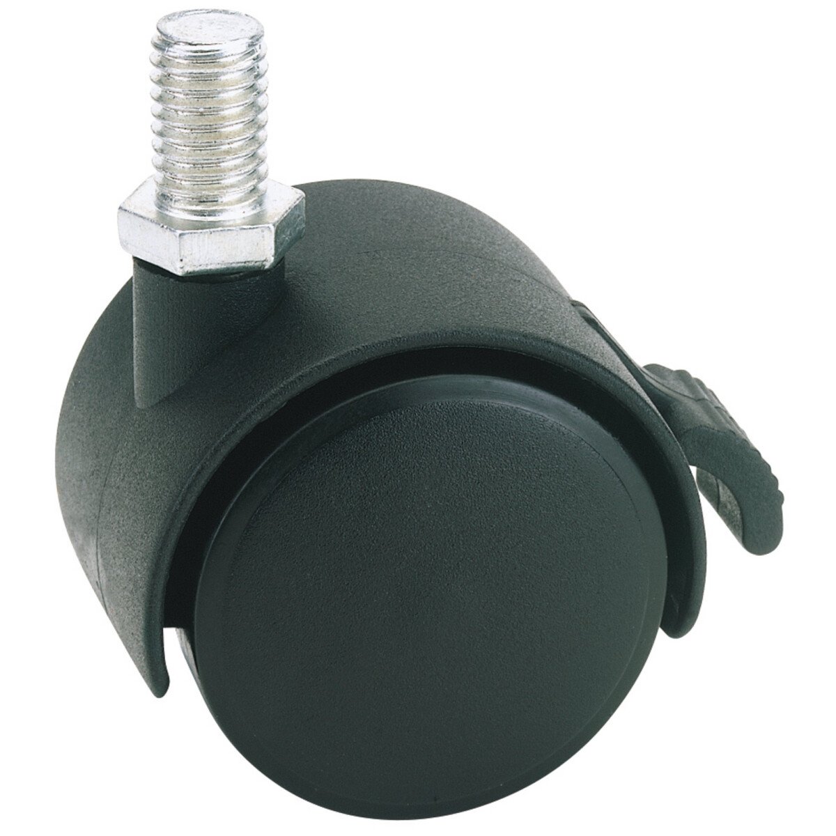 Draper 65465 60140BB 40mm Dia. Twin Nylon Castor with Brake S.W.L 25kg