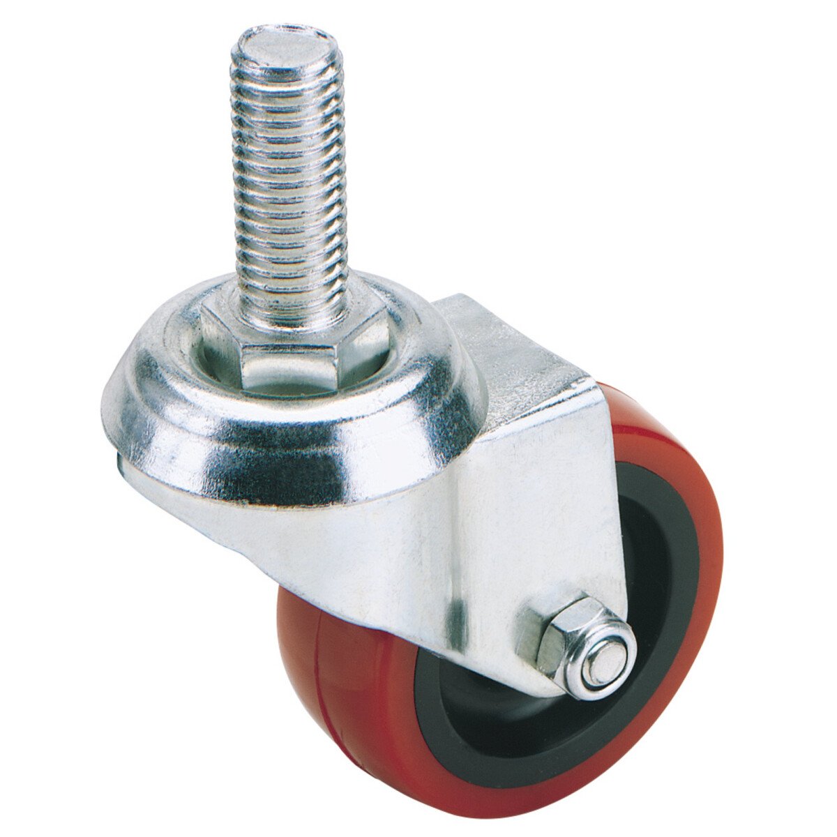 Draper 65510 60550B 50mm Dia. Swivel Bolt Fixing Polyurethane Wheel   S.W.L 50kg