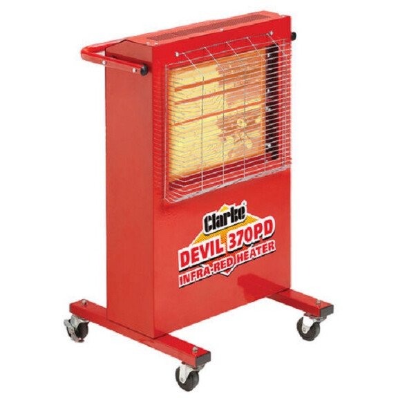 Clarke 6920257 Devil 370PD 2.8kW Quartz Halogen Infrared Heater 230V