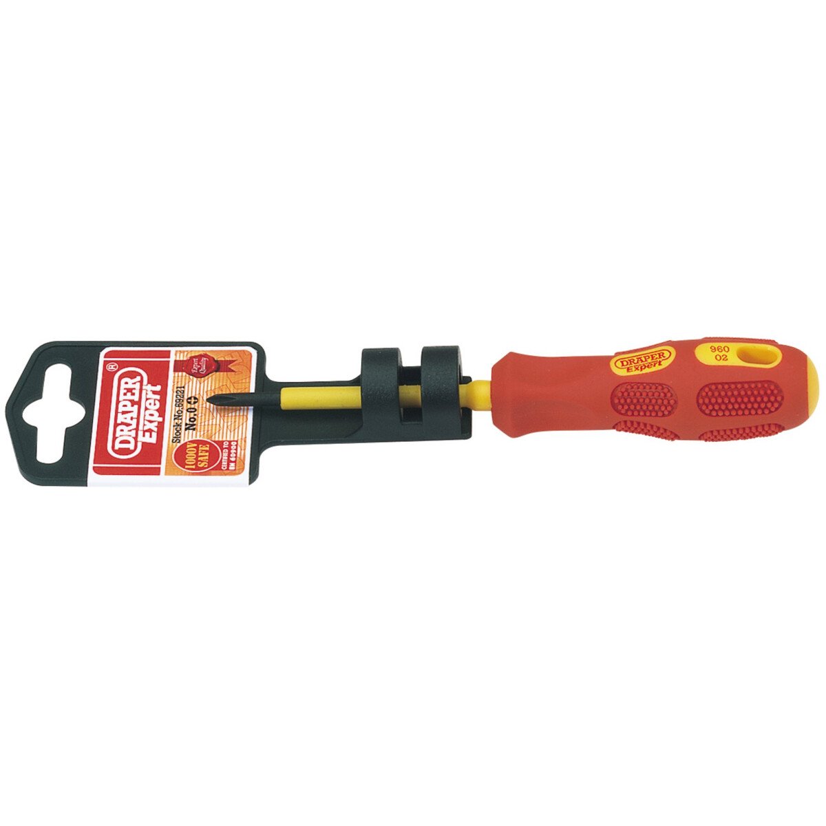 Draper 69221 960CS Expert No.0 x 60mm Fully Insulated Cross Slot Screwdriver