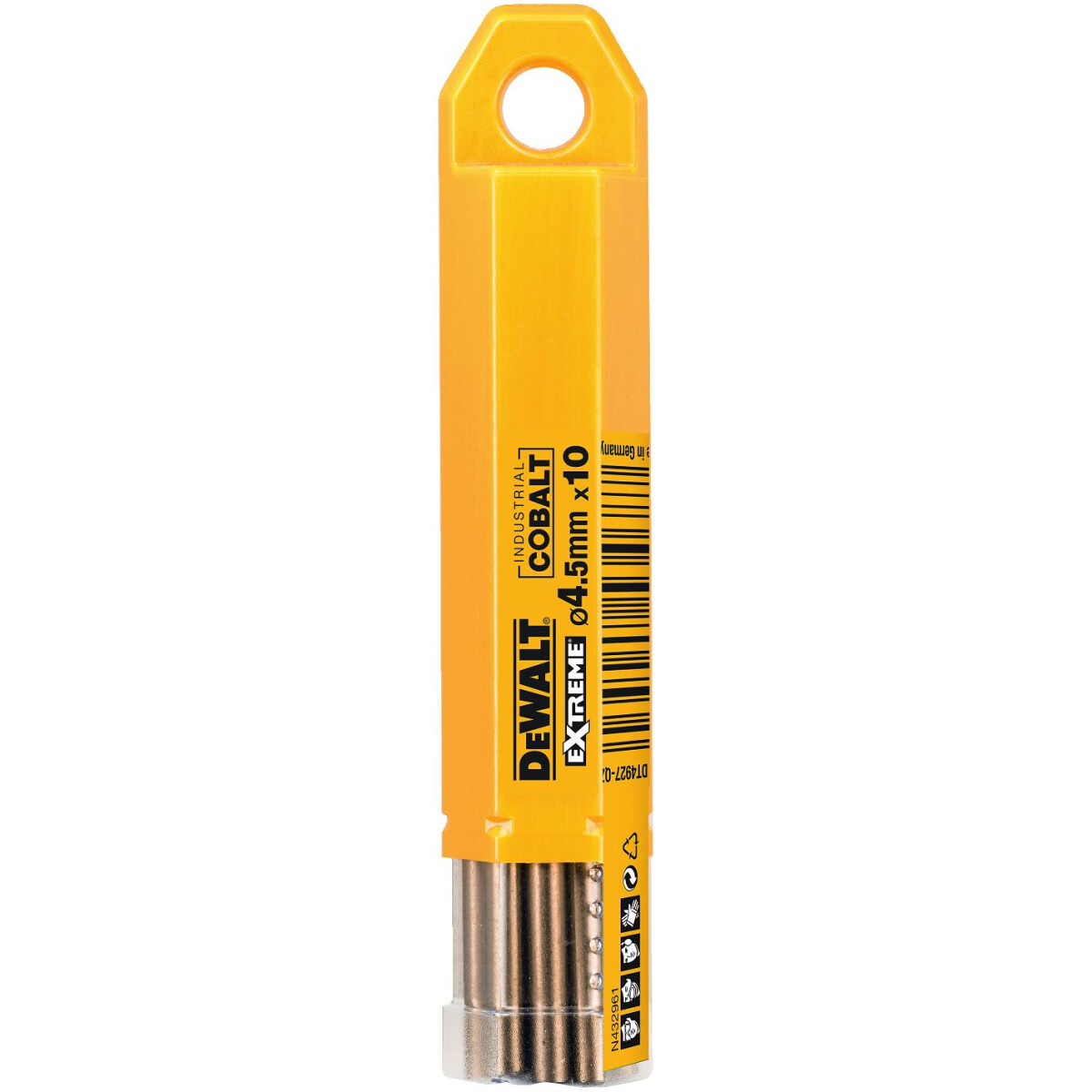 DeWalt DT4927 QZ Pack10 x 4.5mm HSS E Cobalt Metal Drill Bits from Lawson HIS