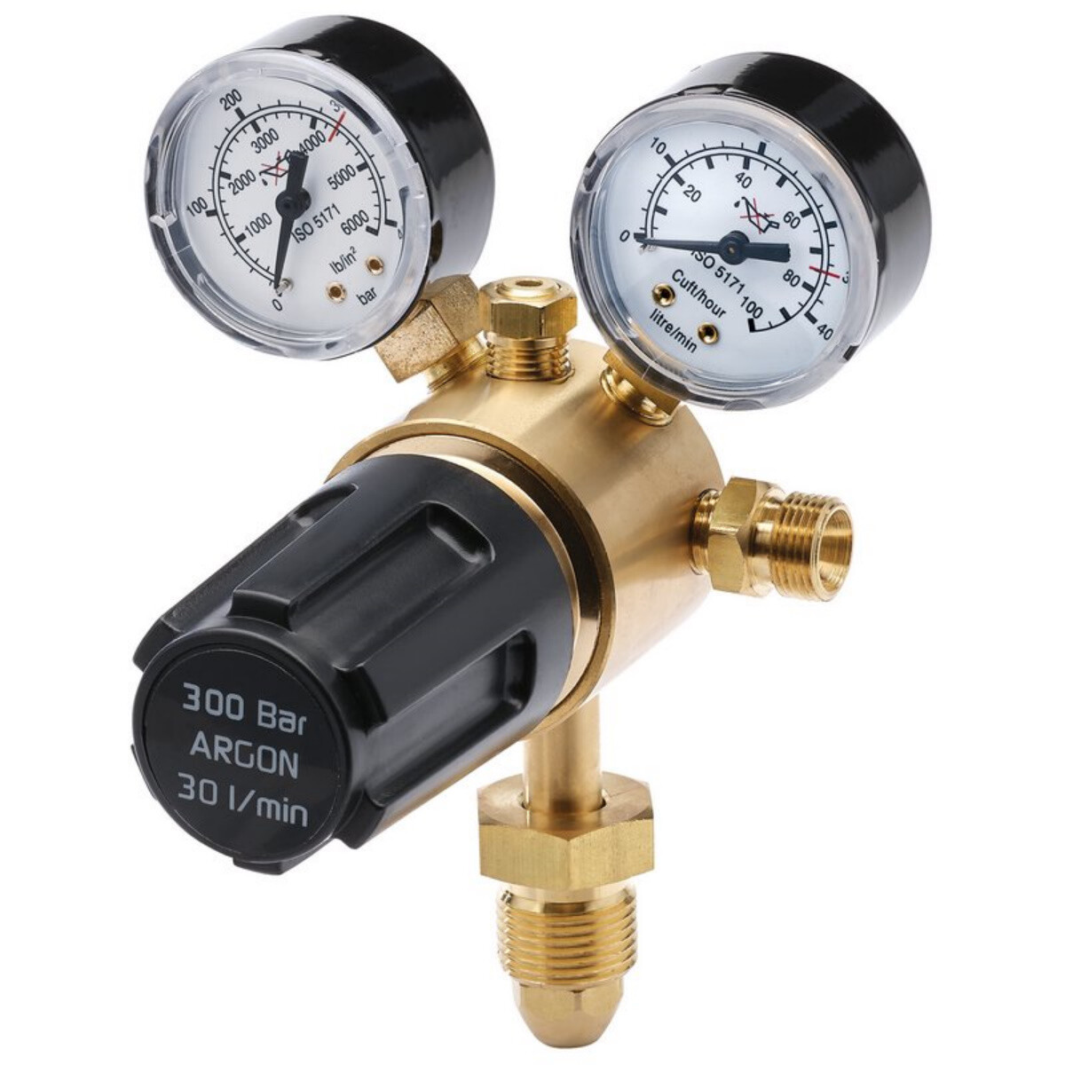 Draper 70147 WREGICO22G 300 Bar Industrial Gas Bottle Regulator with