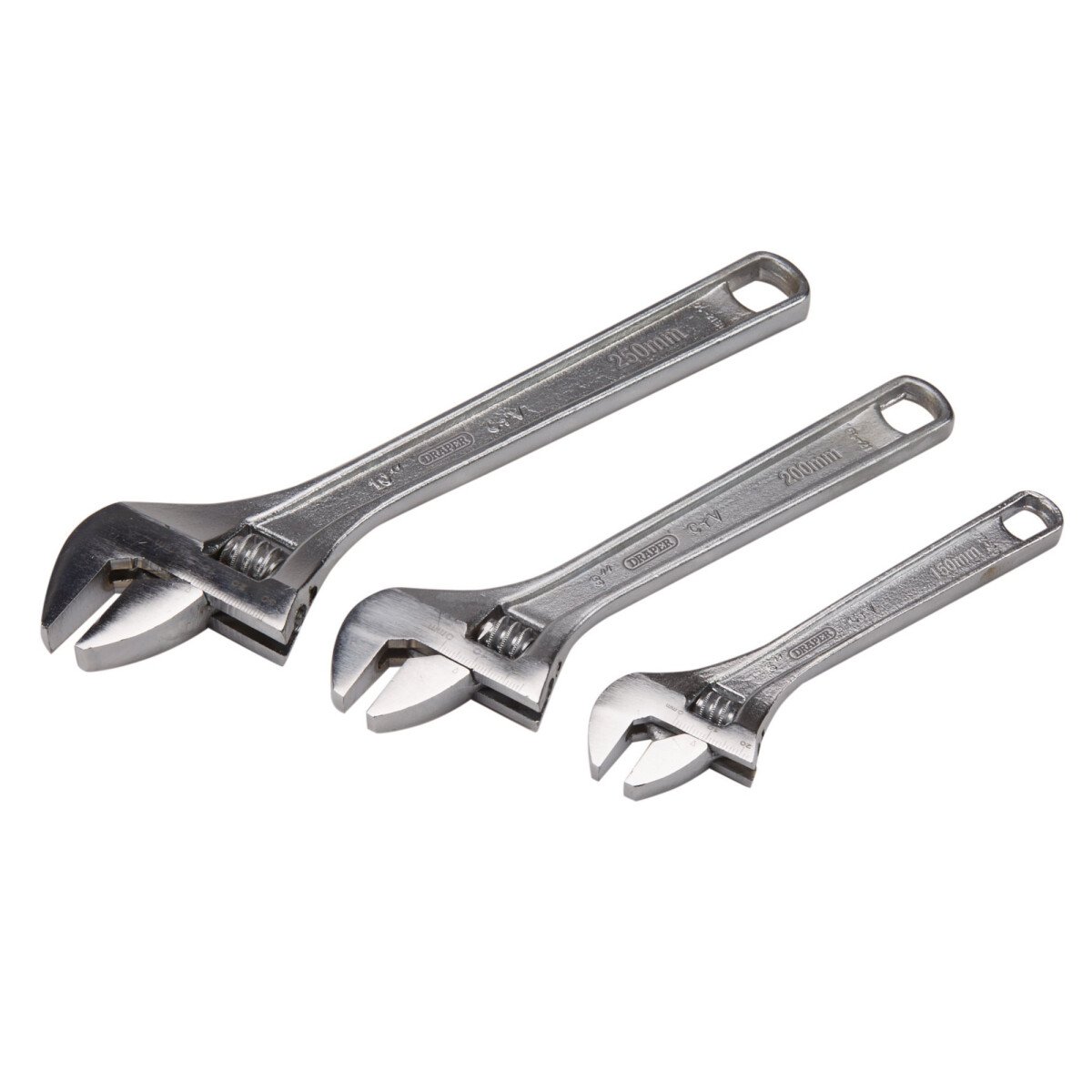Draper 70409 371CP/3 Adjustable Wrench Set (3 Piece)