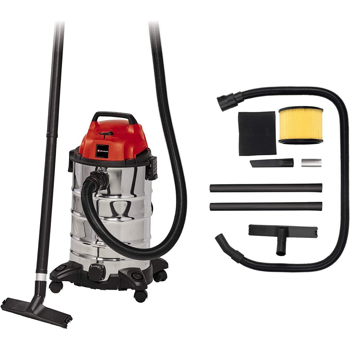 Einhell TC-VC 1930 S Wet And Dry Vacuum Cleaner 1500W, 30L Stainless ...