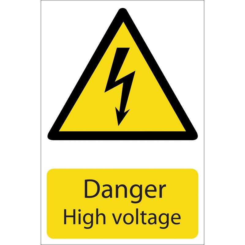Draper 72237 SS22 'Danger High Voltage' Hazard Sign