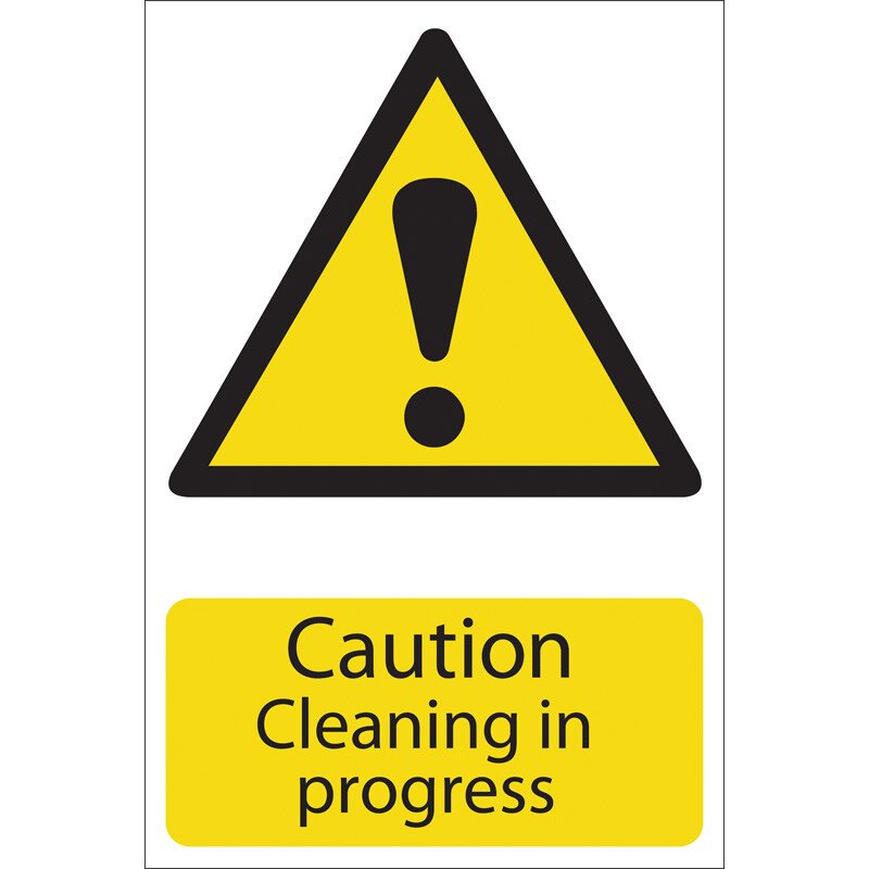 Draper 72440 SS27 'Caution Cleaning' Hazard Sign