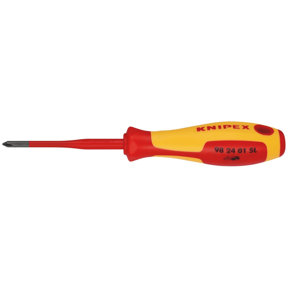 Knipex 98 24 01 SL 98 24 01 Sl Vde Insulated Phillips Screwdriver, Ph1 X 80mm   Slim 72452