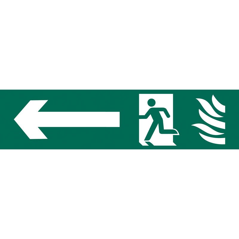 Draper 73165 SS69 'Running Man Arrow Left' Safety Sign