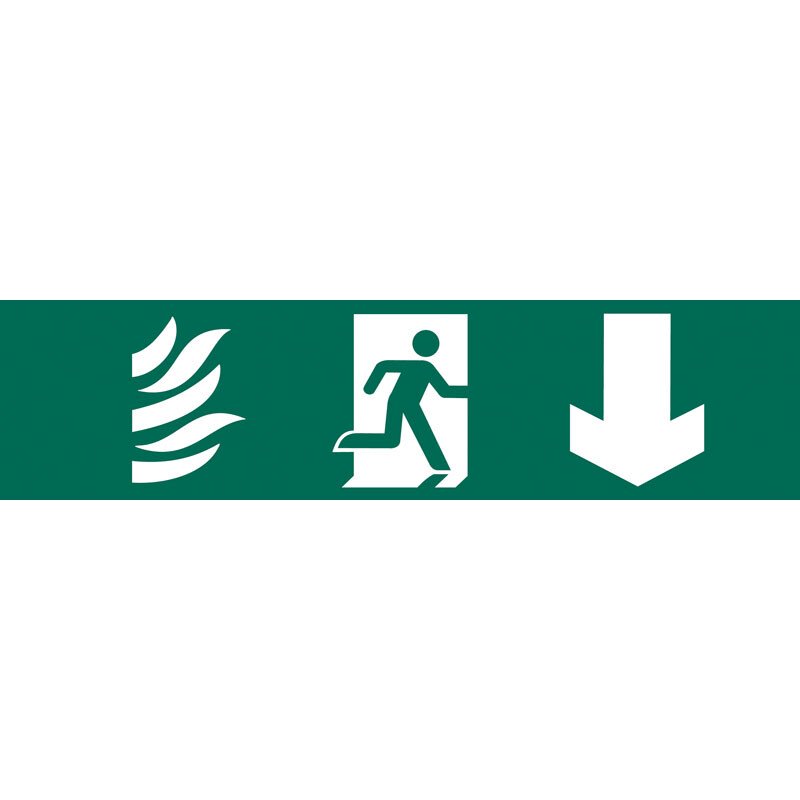 Draper 73201 SS70 'Running Man Arrow Down' Safety Sign