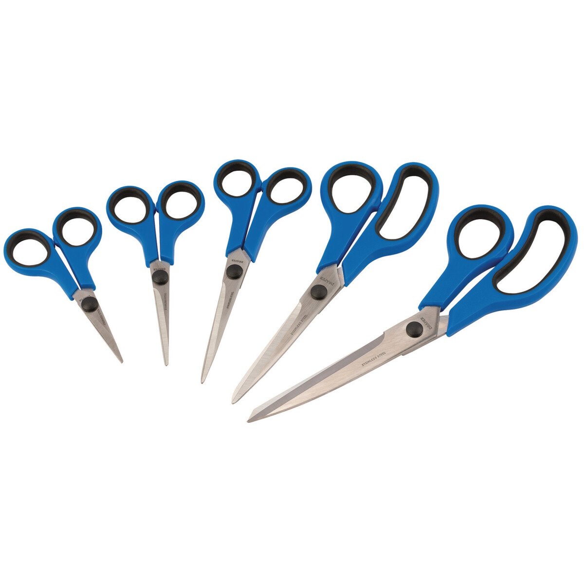 Draper 75552 SS5 5 Piece Soft Grip Household Scissor Set