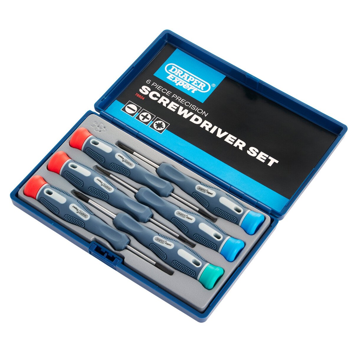 Draper 78924 PSS6 Expert 6 Piece Soft Grip Precision Screwdriver Set