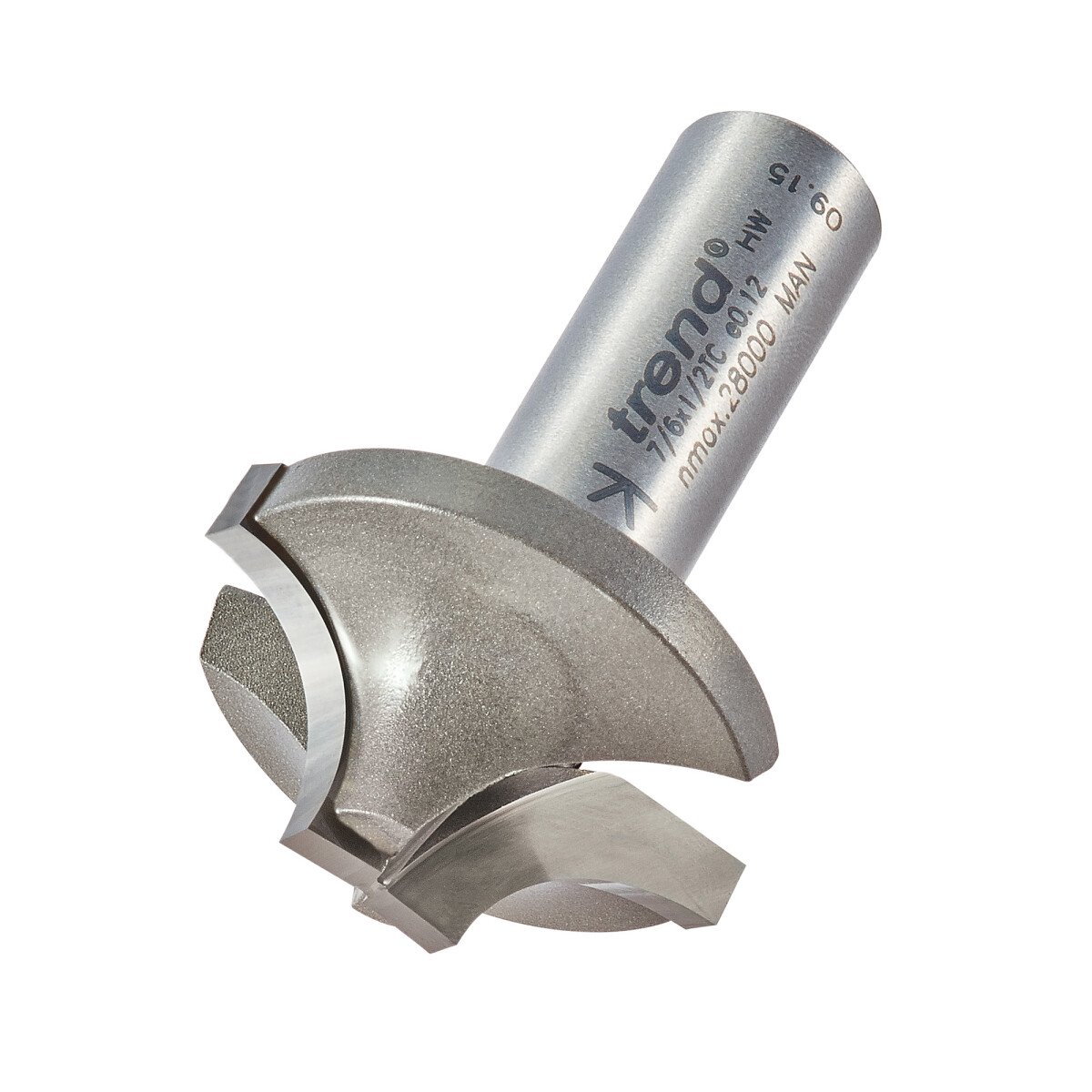 Trend 7/6X1/2TC Ovolo rounding over cutter 12mm radius