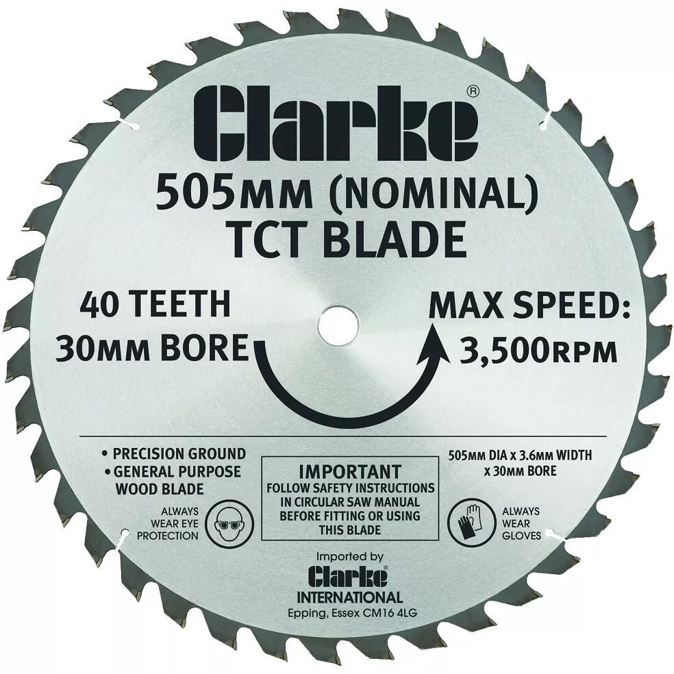 Clarke 3401994 505mm TCT Circular Saw Blade for CLS505