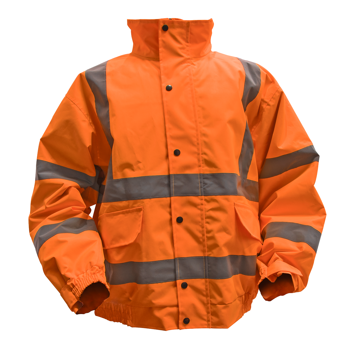 Sealey 802XXLO Hi-Vis Orange Jacket with Quilted Lining & Elasticated Waist - XX-Large
