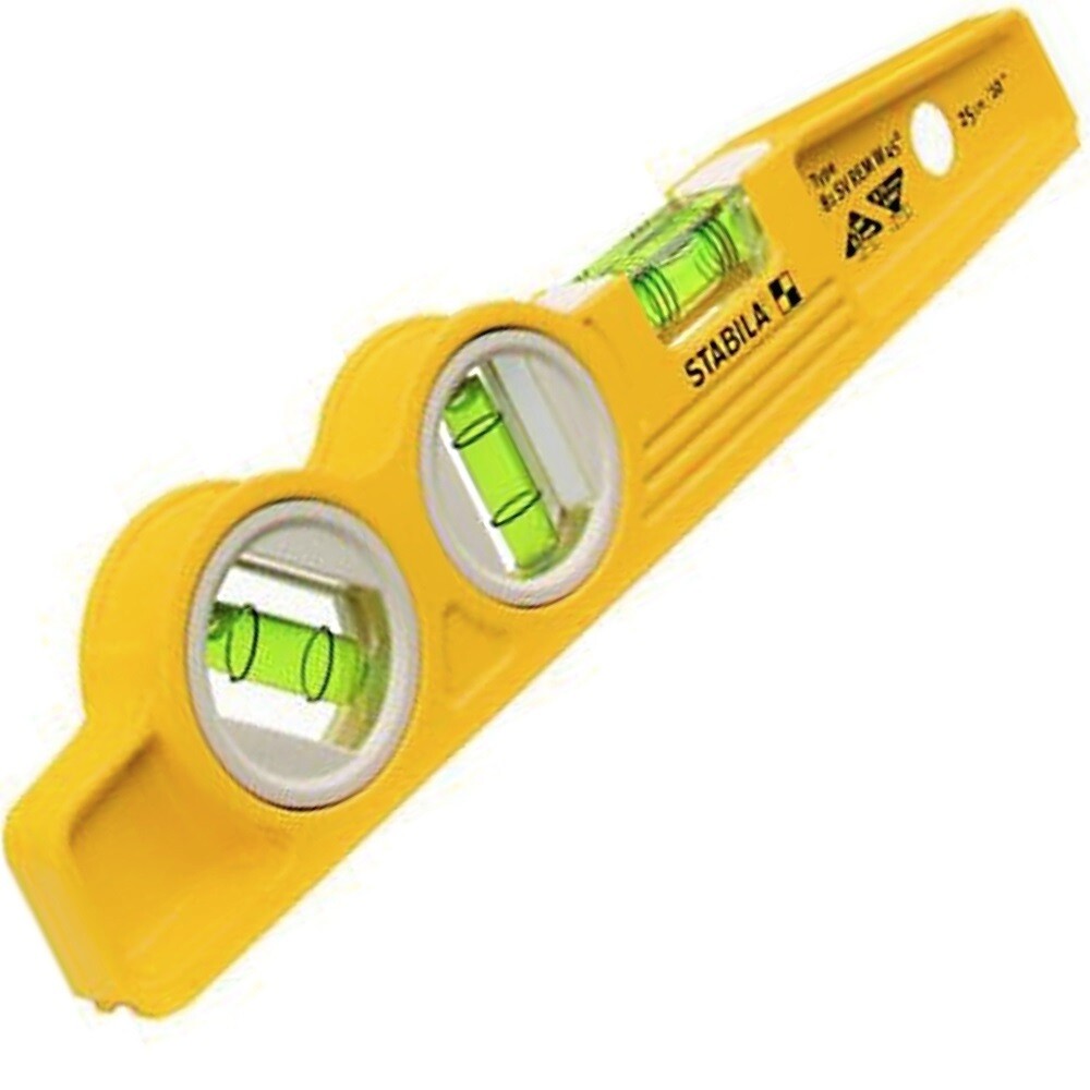 Stanley 0-43-603 Spirit level Torpedo of aluminum, Yellow 