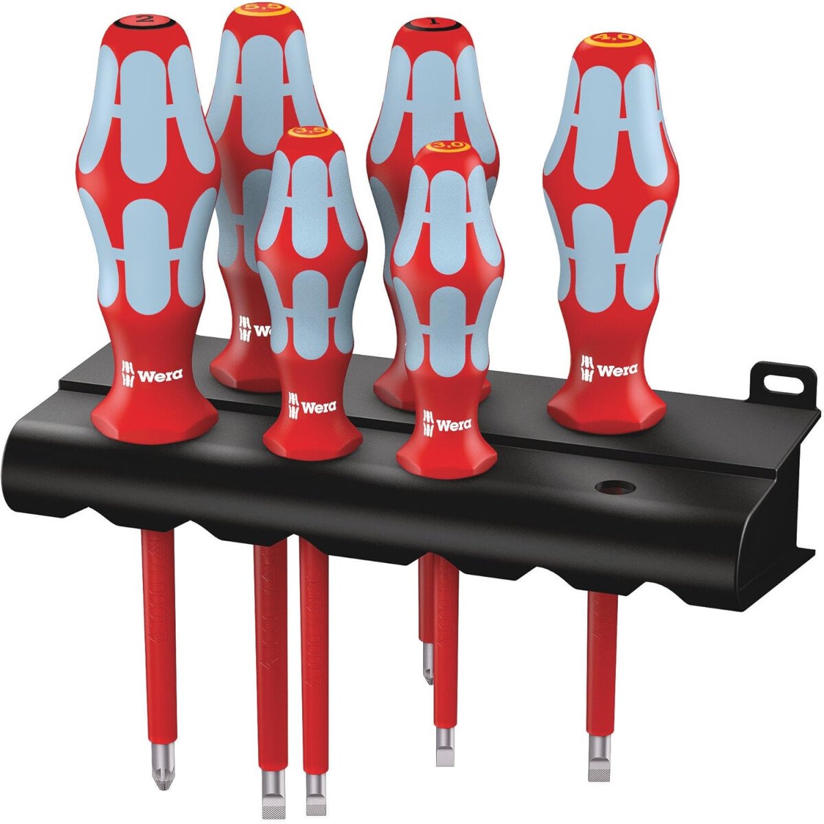 Wera 05022745001 165i/6 Kraftform VDE Stainless Steel Lasertip screwdriver set, PZ/SL, 6pc,
