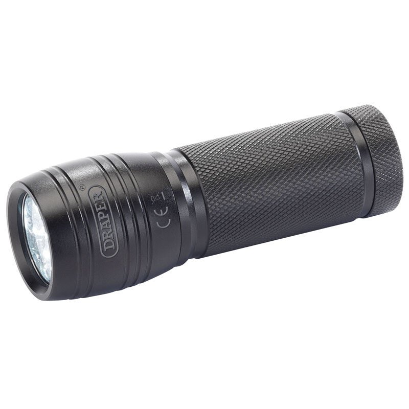 Draper 81110 AHT/LED/9 Aluminium Torch (3 x AAA Batteries Required)