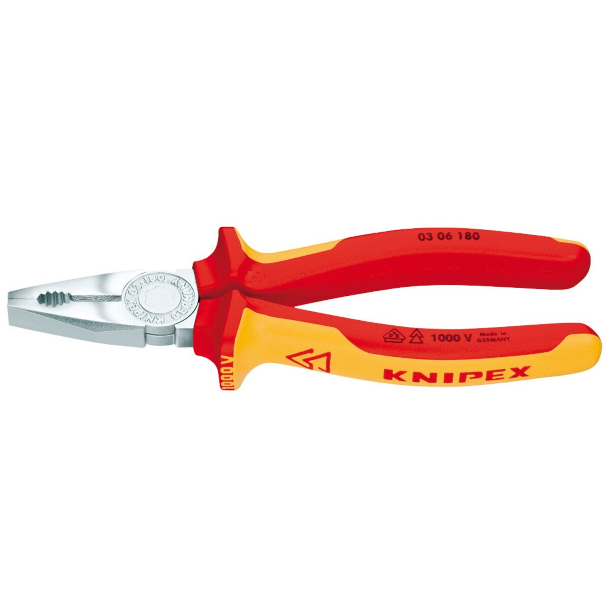 Knipex 03 06 180 SBE 180mm VDE Fully Insulated Combination Pliers 81204