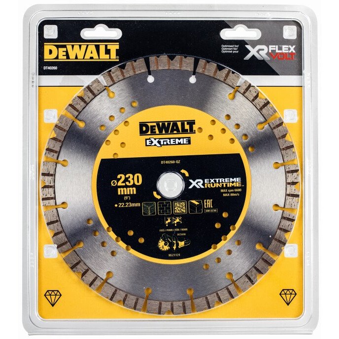 DeWalt DT40260-QZ 230mm x 22.23mm Extreme Diamond Blade