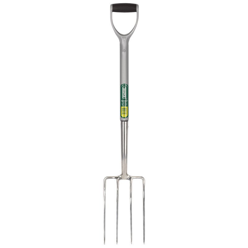 Draper 83755 307EH/I Stainless Steel Garden Fork with Soft Grip Handle