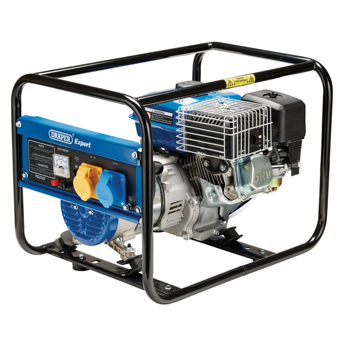 Draper 87059 PG252F 4-Stroke Engine Petrol Generator (2.2kVA/2.0kW)