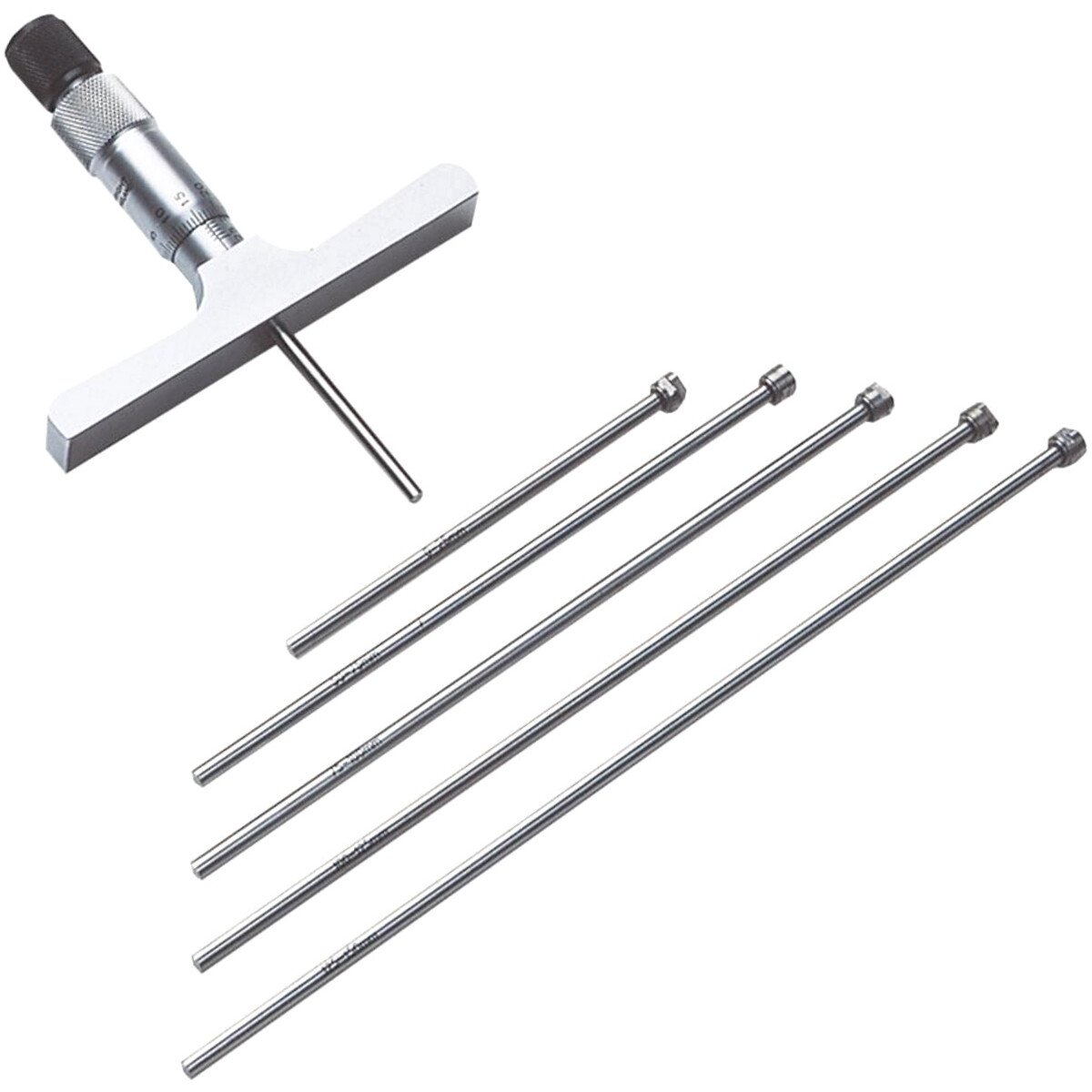 Moore and Wright 891M300 Traditional Depth Gauge Micrometer Metric 0-300mm/.01mm Interchangeable with 63.5mm Base