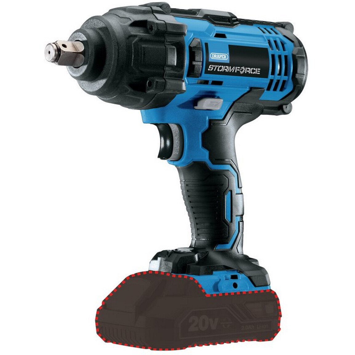 Draper 89518 CIW204SF Storm Force® 20V 1/2" Mid Torque Impact Wrench   Bare (400Nm)