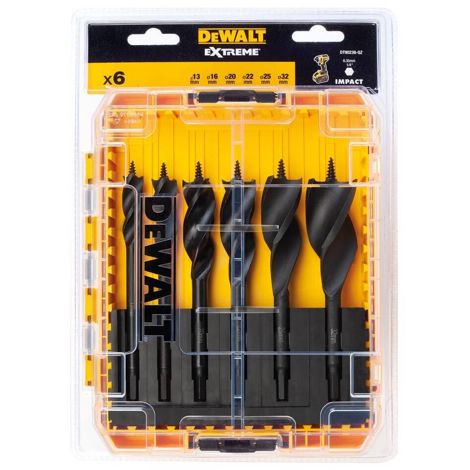 DeWalt DT90238 QZ EXTREME Tri Flute Bit 6 Piece Set 152mm from