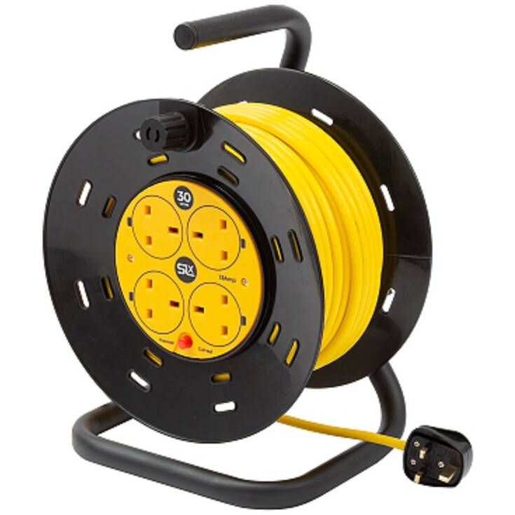 SLx 90073PI 30Mtr 13A Heavy Duty Mains Extension Reel from Lawson HIS