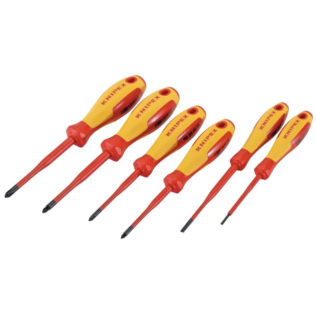 Knipex 00 20 12 V04 00 20 12 Vo4 Vde Insulated Slotted/Phillips®/Pozidriv® Screwdriver Set (6 Piece) 90235