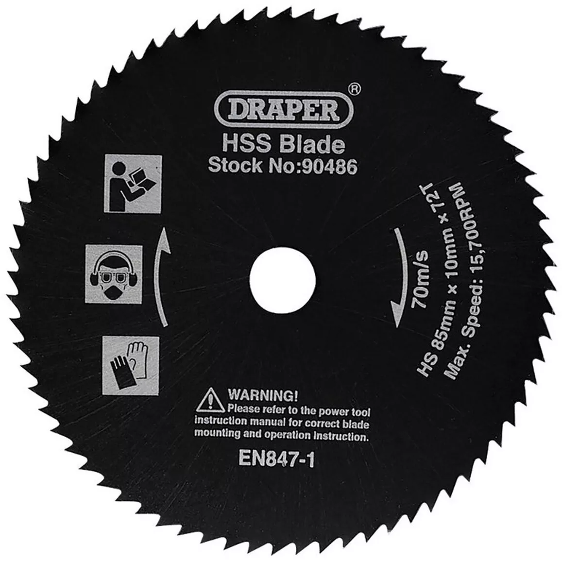 Draper 90486 CSB85P/HSS HSS Saw Blade (85mm)