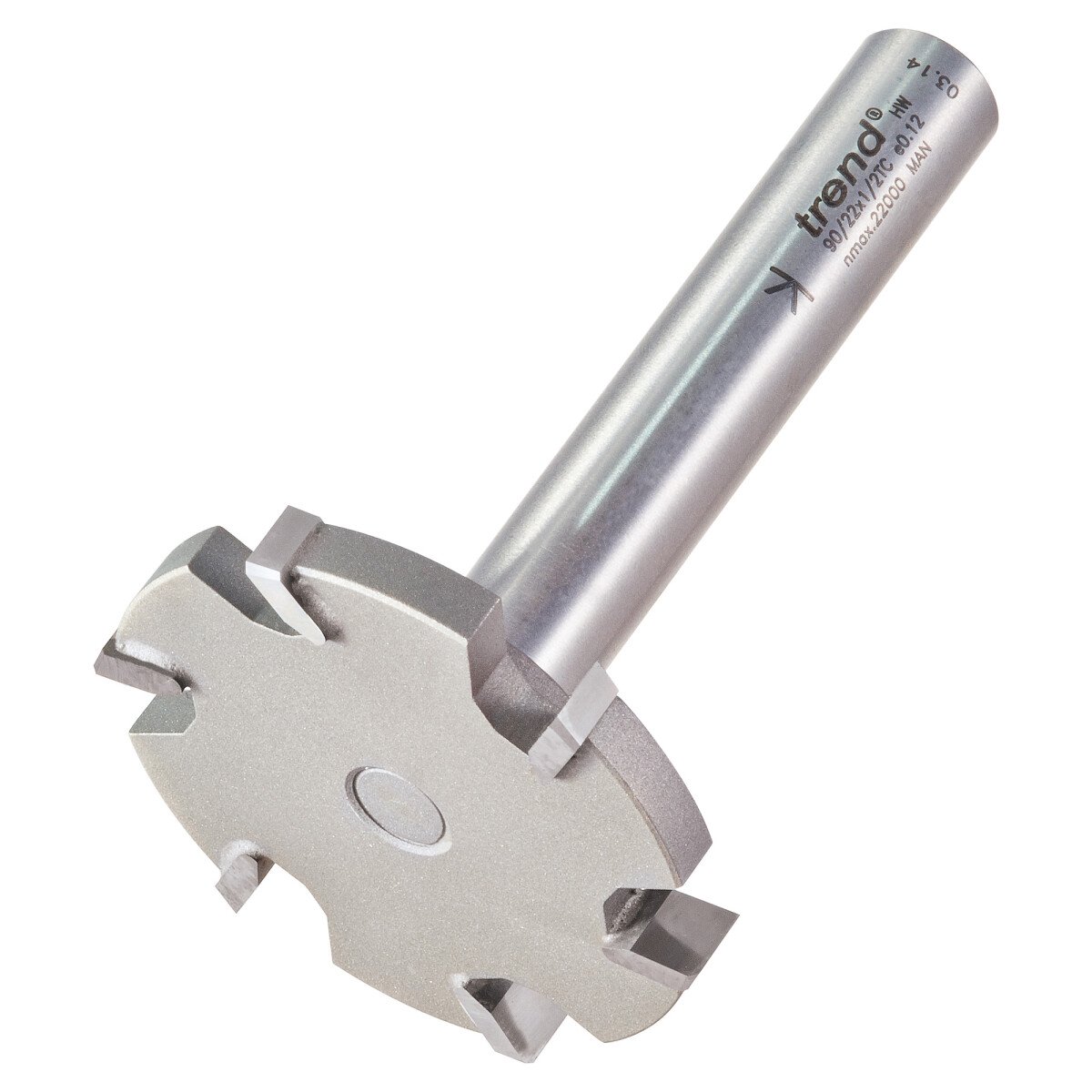 Trend 90/22X1/2TC Six wing trimmer 52.3mm diameter 6.5mm length