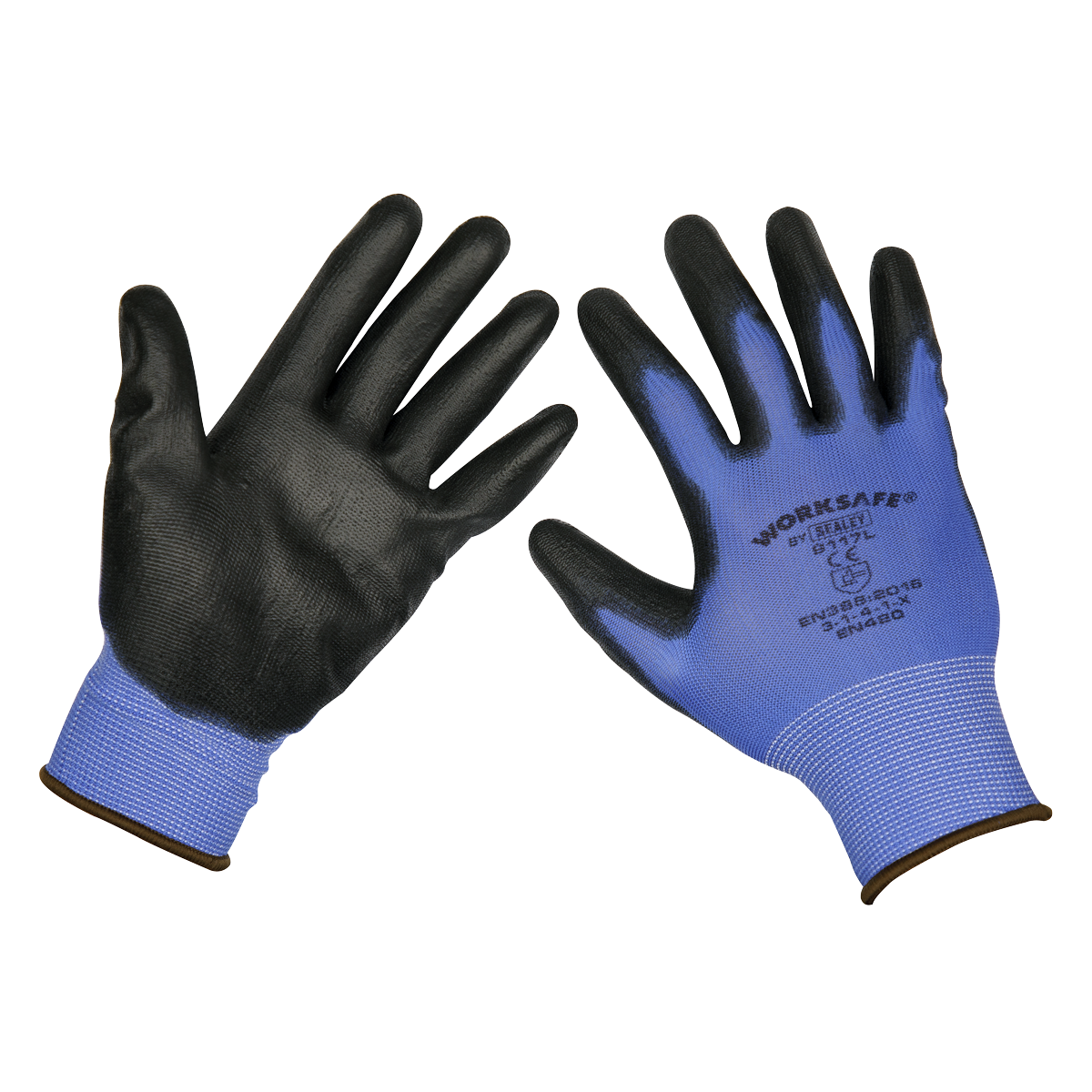 Sealey 9117L/B120 Lightweight Precision Grip Gloves (Large) - Pack of 120 Pairs