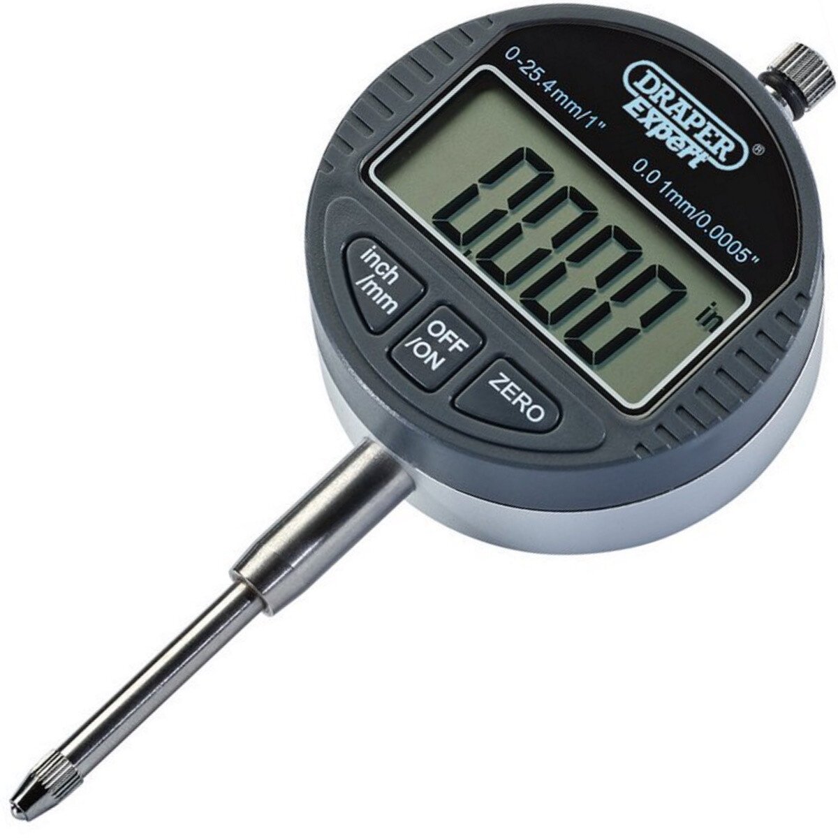 Draper 94255 PDDG/A Dual Reading Digital Dial Test Indicator (0-25mm/0-1")