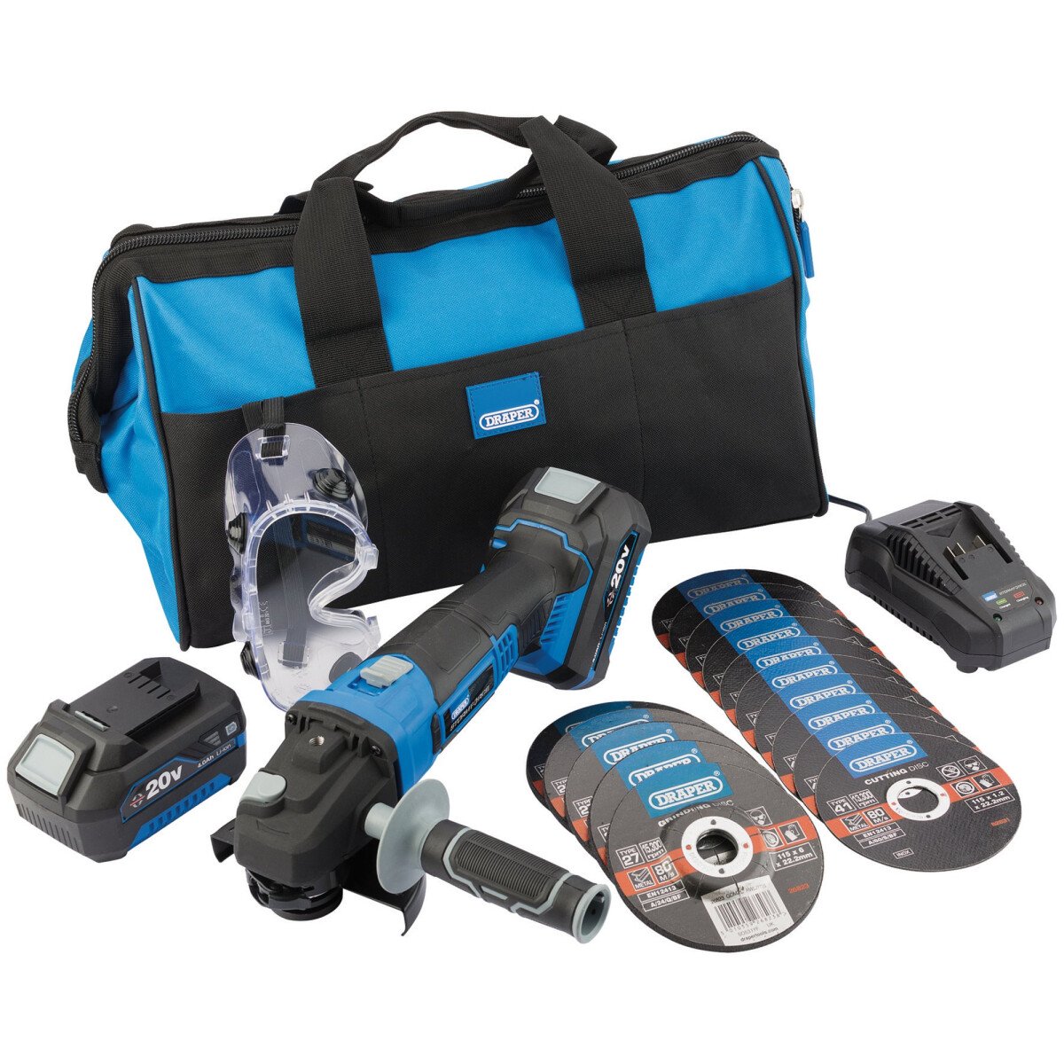 Draper 97276 PTKGC20V Storm Force 20 V Cordless Grind And Cut Kit