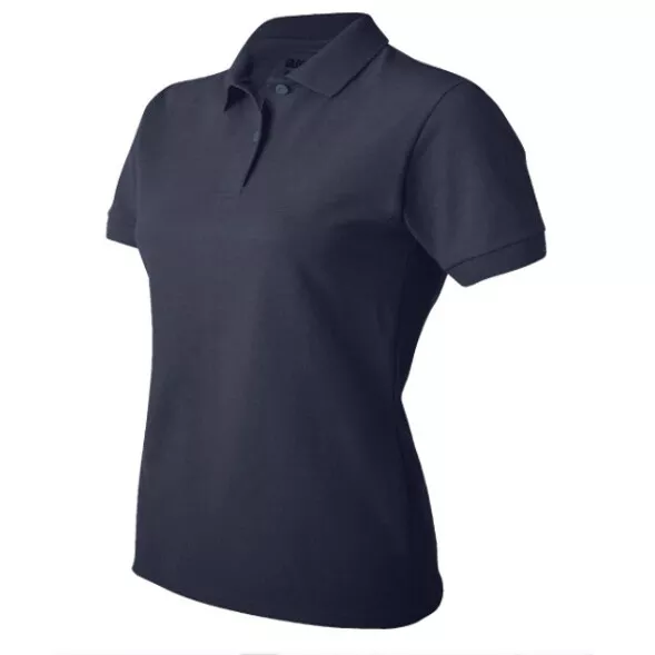 Gildan 94800L (S) Ladies Pique Polo 94800L - Navy Blue - SMALL - Clearance Item!