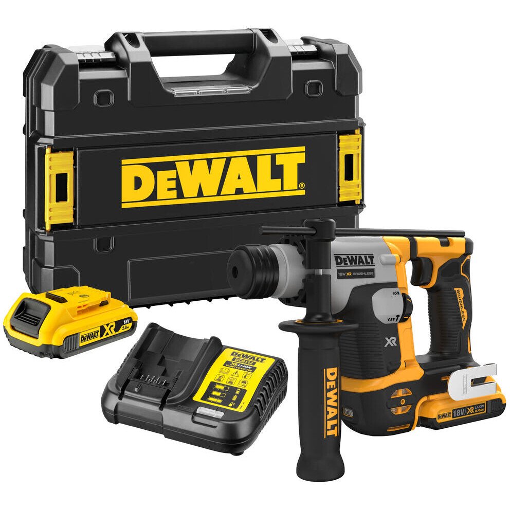 DeWalt DCH172D2-GB 18V XR Brushless Ultra Compact SDS+ Rotary Hammer With  2 x 2Ah Batteries in TSTAK