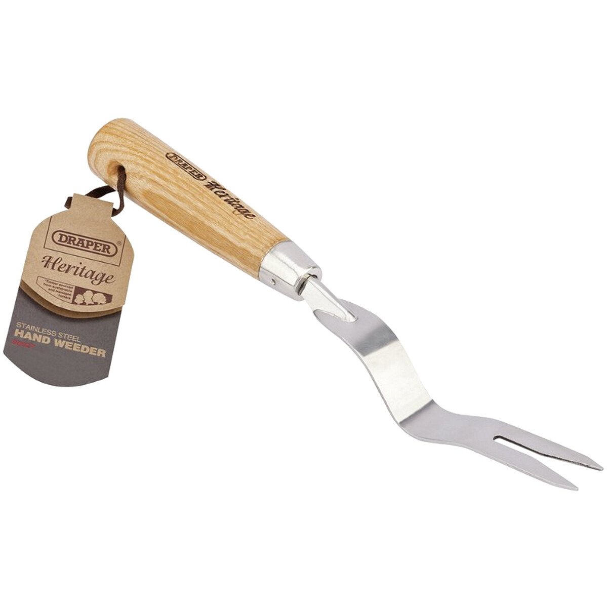 Draper 99027 DGHWG/L Heritage Stainless Steel Hand Weeder with Ash Handle