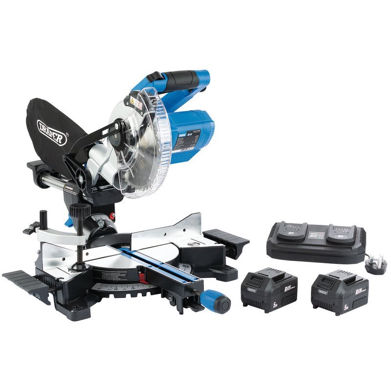Draper 99765 PTKCPKIT2 TWIN D20 20 V Brushless Sliding Compound