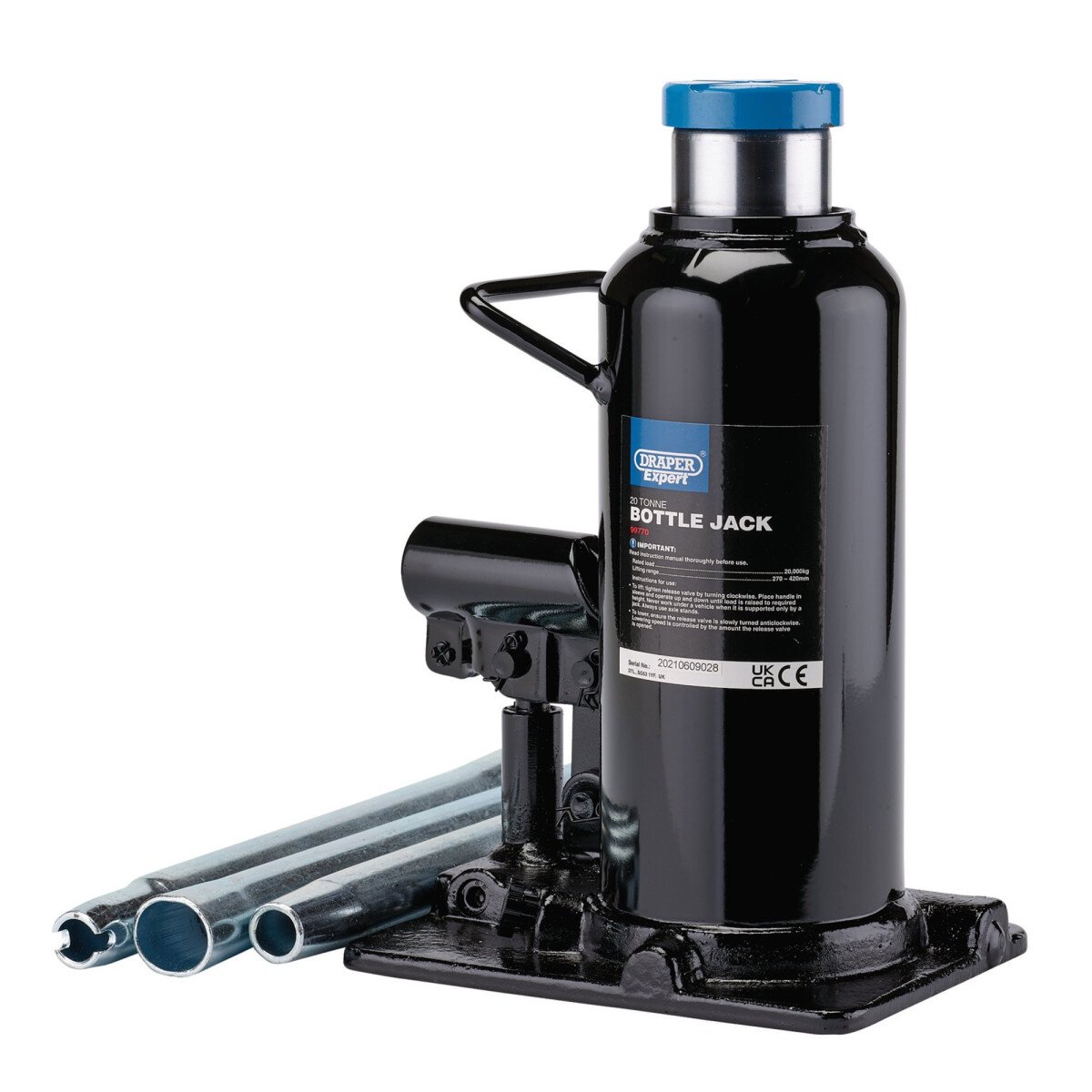 Draper 99770 BJE20 Expert Hydraulic Bottle Jack, 20 Tonne