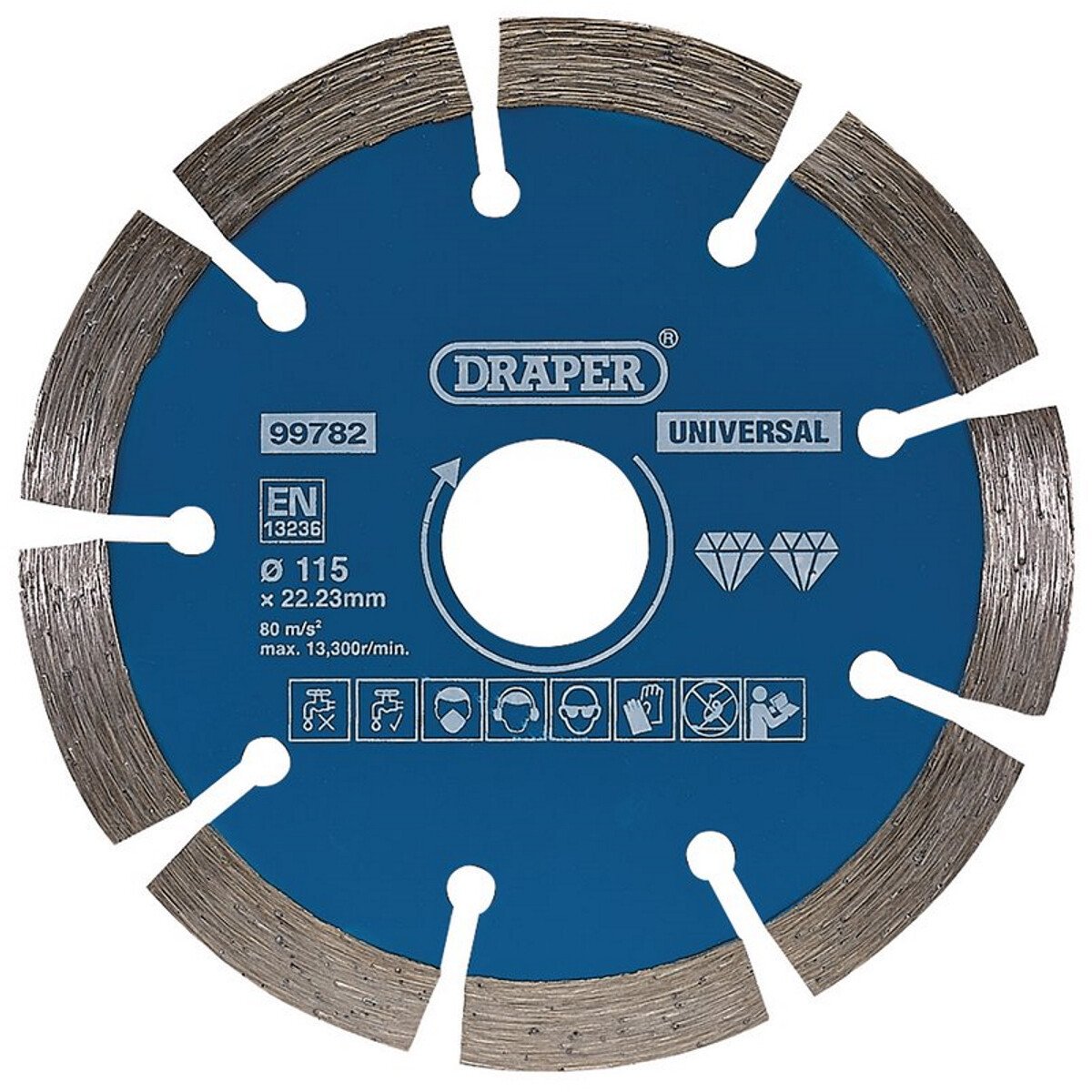 Draper 99782 DBS1 Segmented Diamond Blade (115mm)