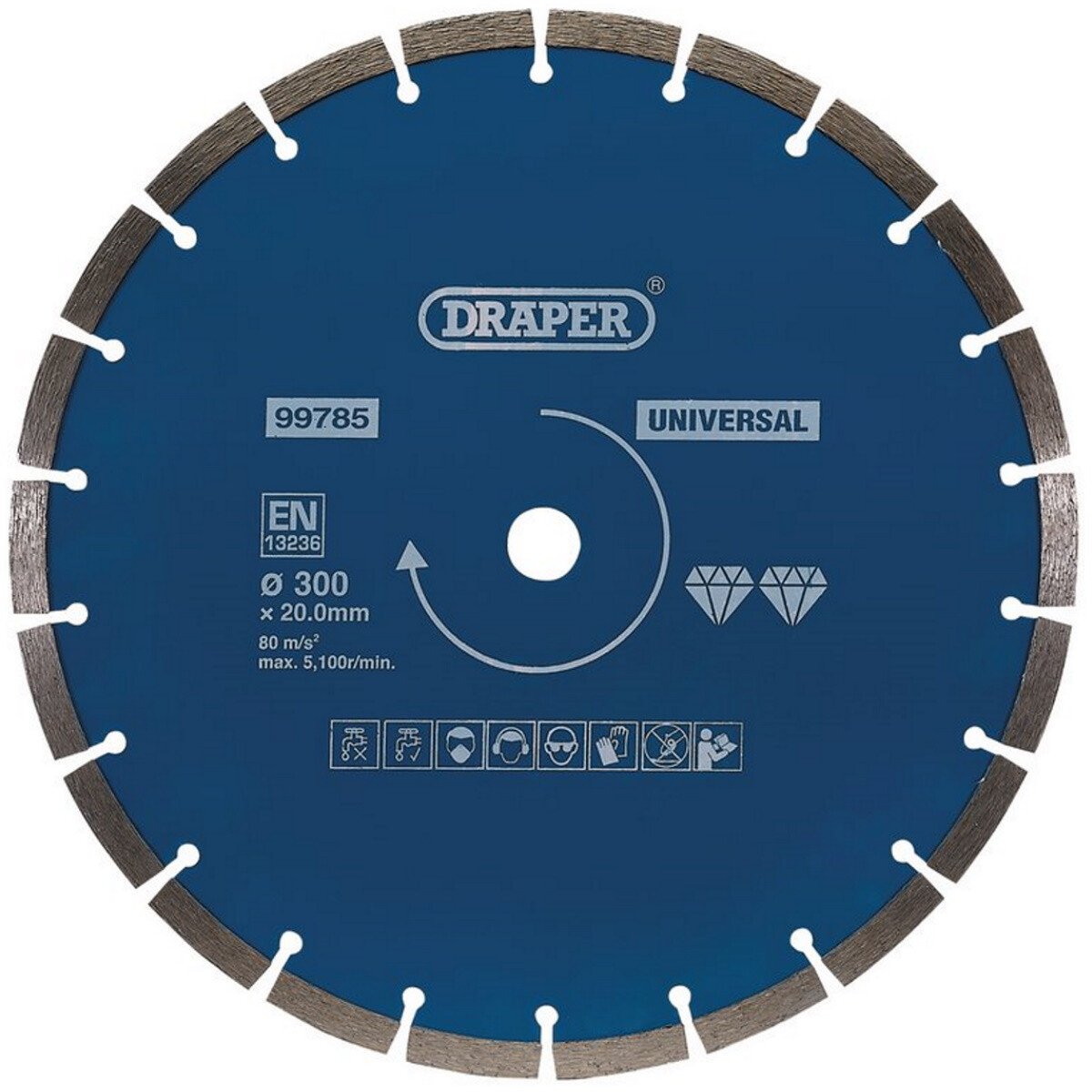 Draper 99785 DBS4 Segmented Diamond Blade (300mm)