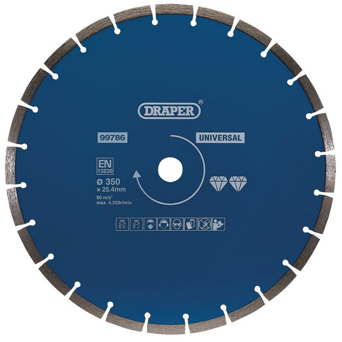 Draper 99786 DBS5 Segmented Diamond Blade (350mm)