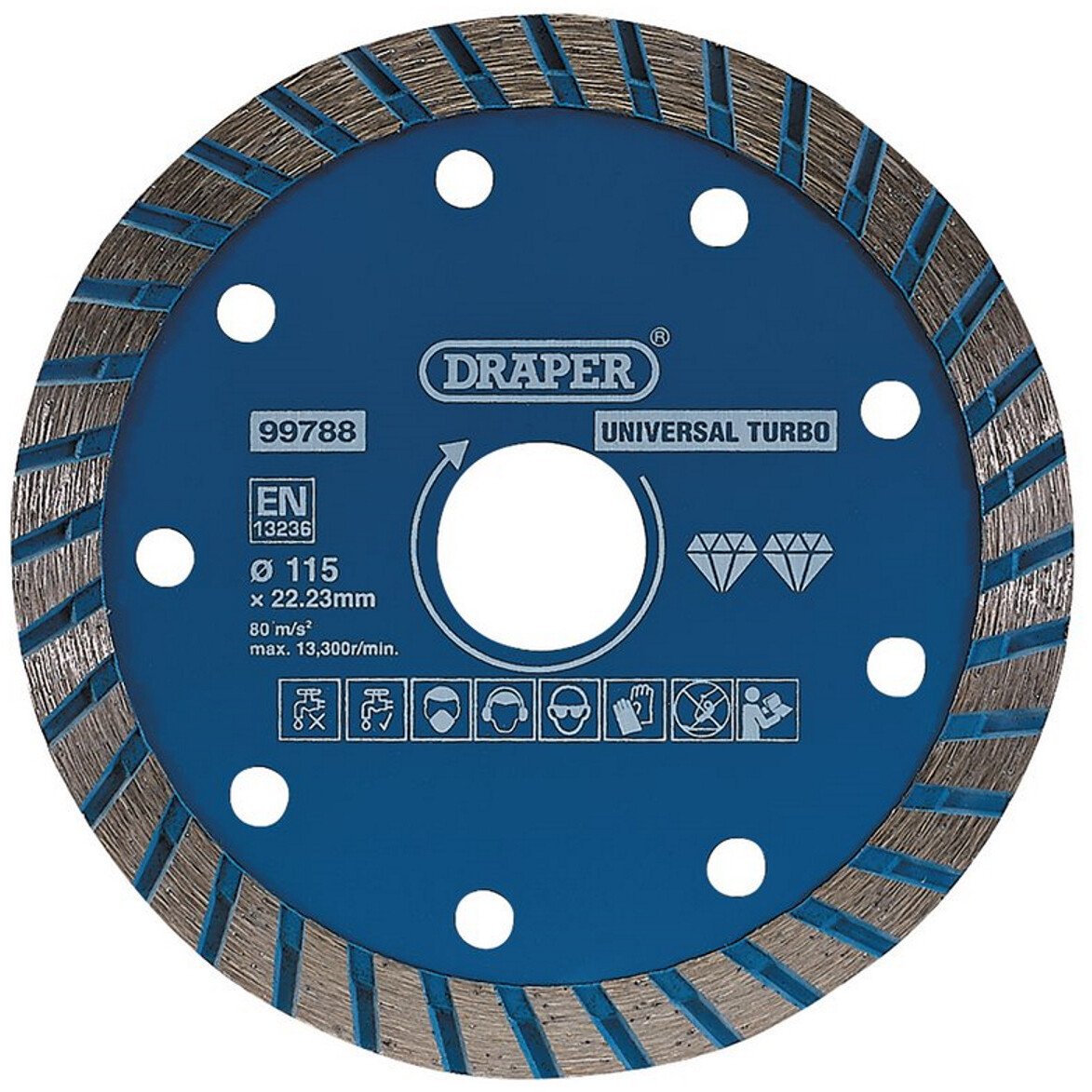 Draper 99788 DBT1 Turbo Diamond Blade (115mm)